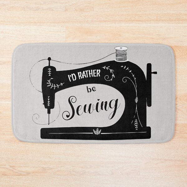 Item preview, I'd rather be sewing antique elegant sewing machine funny sewing fashion designer tailor seamstress gifts designed and sold by MetalicBabe.