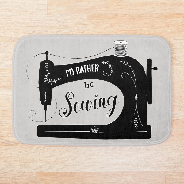 Item preview, I'd rather be sewing antique elegant sewing machine funny sewing fashion designer tailor seamstress gifts designed and sold by MetalicBabe.