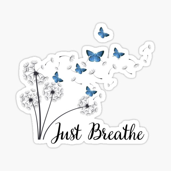 just breathe dandelion sweatshirt