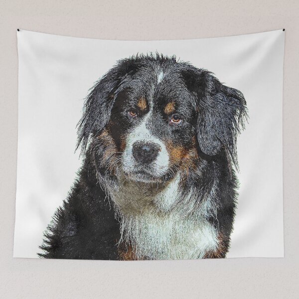 Item preview, Very Smart Good Looker, Bernese Mountain Dog - Custom Pet Portrait Art Studio designed and sold by Custom Pet Portrait Art Studio.
