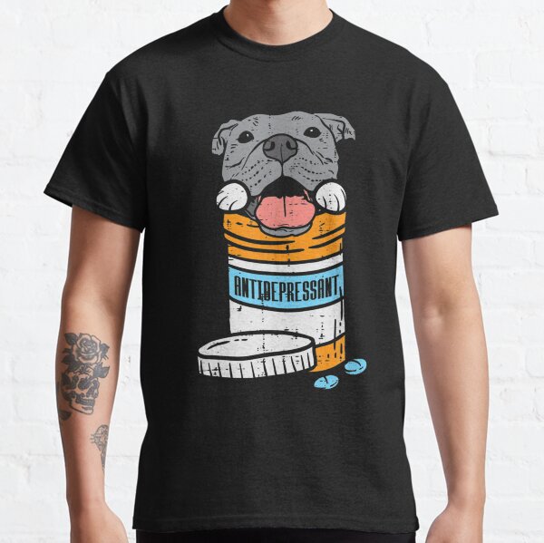 Item preview, Antidepressant Pitbull Funny Pitties Dog Lover Owner designed and sold by LikesConnie.