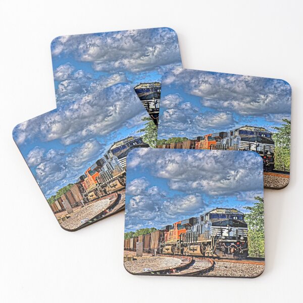 Item preview, Diesel Locos, Hauling Coal Wagons, Locomotives Train Railroad Railway designed and sold by TheTrainRoom.