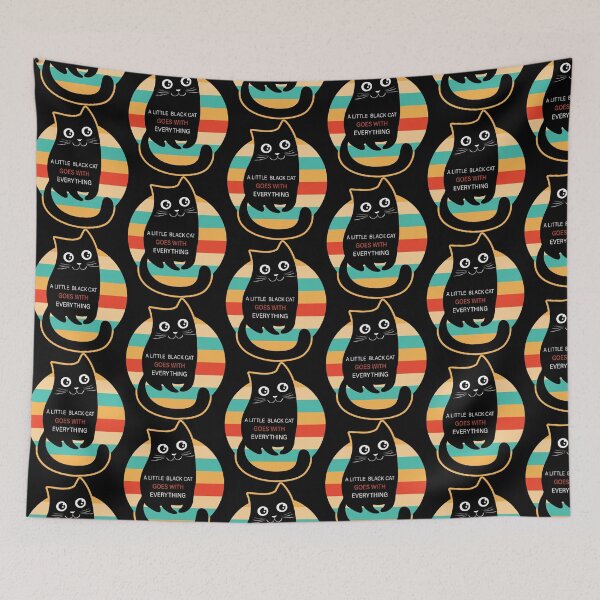 Item preview, A little black cat goes with everything designed and sold by Noha Applied- Arts.