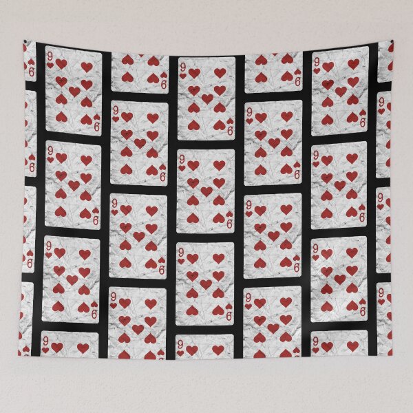 Item preview, Playing Cards 9 of Hearts (distressed design) designed and sold by siggyspatsky.