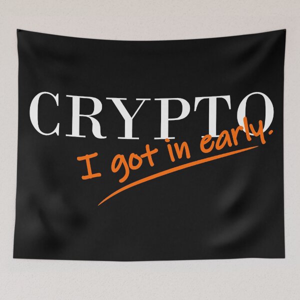 Item preview, Crypto - I Got In Early - Clothing, Home, Gifts and Personal - White Print - VBK – VisionsByKaren designed and sold by VisionsByKaren.