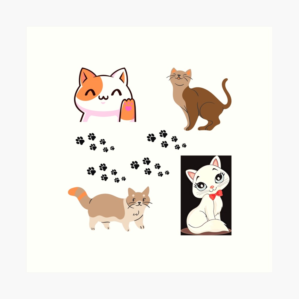 Cartoon Cat Cute Stickers