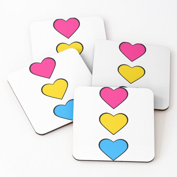 Item preview, Pansexual Pride Flag Hearts designed and sold by Creations-By-Em.