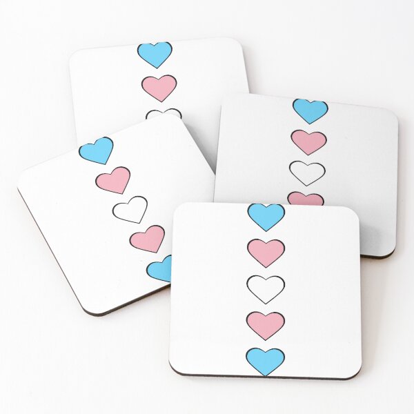 Item preview, Transgender Pride Flag Hearts designed and sold by Creations-By-Em.