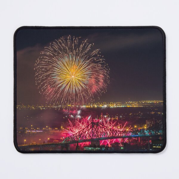 Item preview, Fire works over the city of Montreal designed and sold by RezieMart.