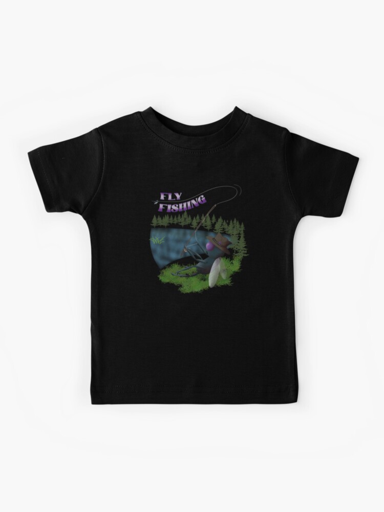 Funny fly fishing graphic shirt design  Kids T-Shirt for Sale by  TipTopTapo