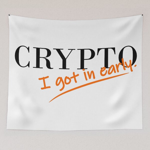 Item preview, Crypto - I Got In Early - Clothing, Home, Gifts and Personal - Black Print - VBK - VisionsByKaren designed and sold by VisionsByKaren.