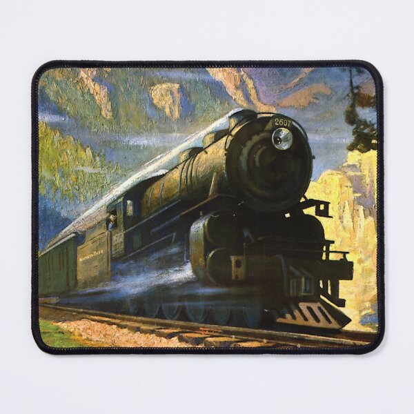 Item preview, North Coast Limited in Montana Rockies from Vintage Poster, Express Steam Locomotive Train Railroad Railway designed and sold by TheTrainRoom.