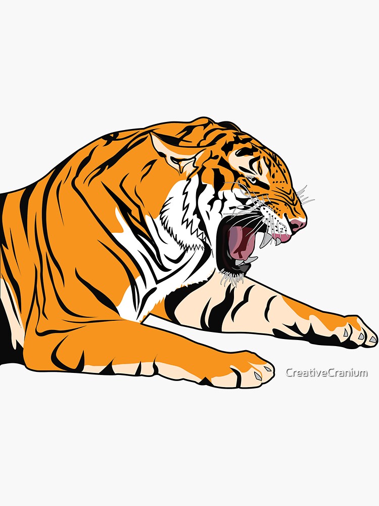 Clemson Growling Tiger Sticker