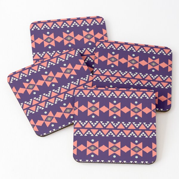 Item preview, Geometric Triangles Compilation in Rose Gold and Purple - Multicolor Boho Motif designed and sold by Yeldiz.