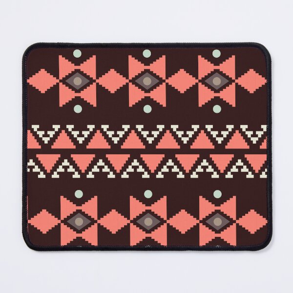 Item preview, Geometric Triangles Compilation in Rose Gold and Dark Maron - Multicolor Boho Motif designed and sold by Yeldiz.
