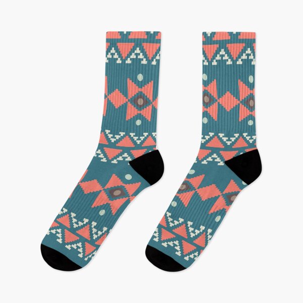Item preview, Geometric Triangles Compilation in Rose Gold and Blue - Multicolor Boho Motif designed and sold by Yeldiz.