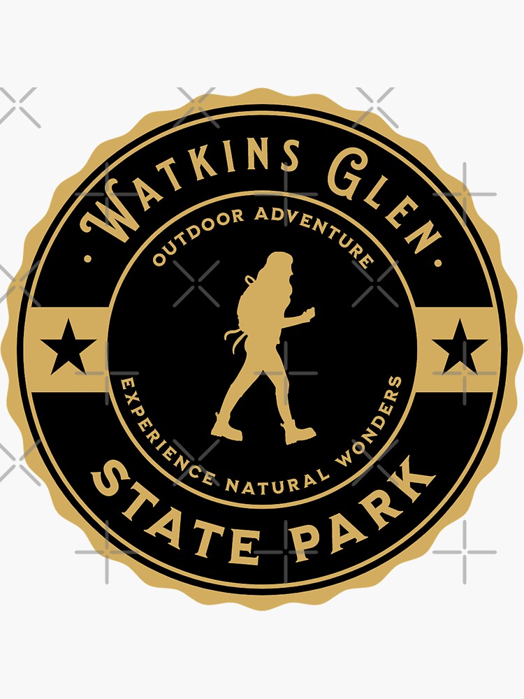 "Watkins Glen State Park Hiking" Sticker for Sale by CattlettArt