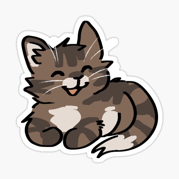 loaf tuxedo brown tabby Sticker