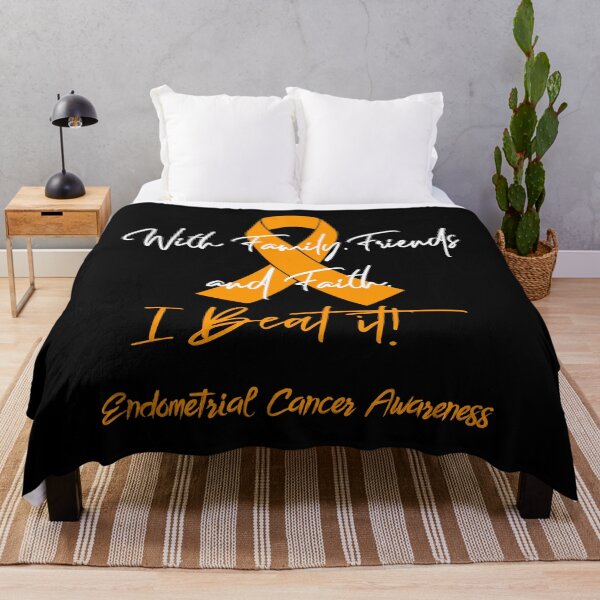 Item preview, Endometrial Cancer Warrior - With Family, Friends, and Faith - I BEAT IT! designed and sold by Robbsyn.