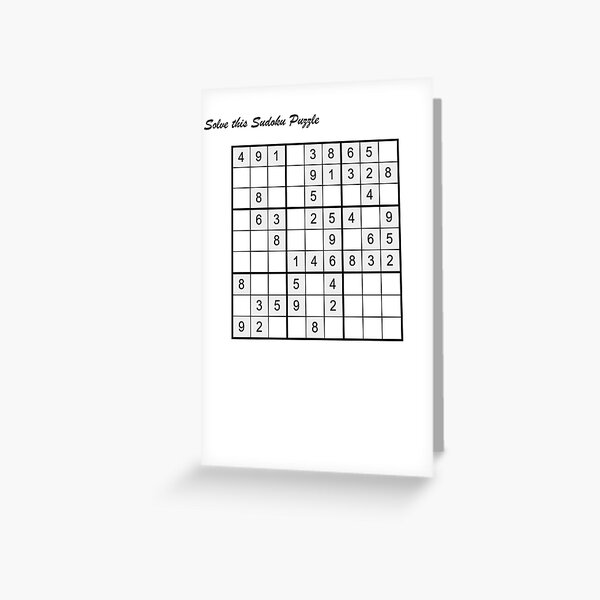 sudoku greeting cards for sale redbubble