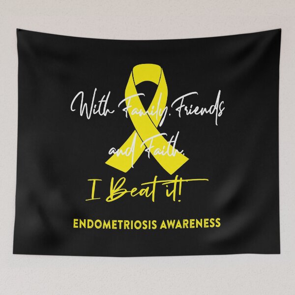 Item preview, Endometriosis Warrior - With Family, Friends, and Faith - I BEAT IT! designed and sold by Robbsyn.