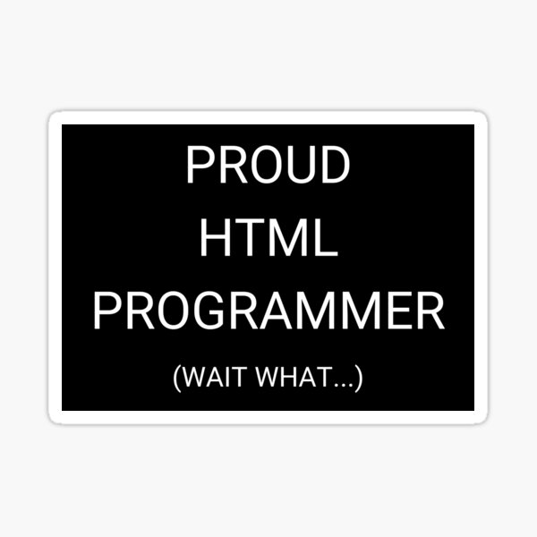HTML programmer web design  Sticker