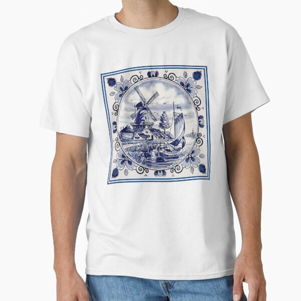 Item preview, DUTCH BLUE DELFT: Vintage Windmill Print designed and sold by posterbobs.