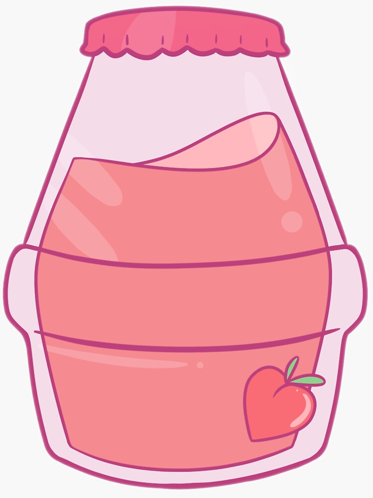 "Peach Milk" Sticker for Sale by Cherrymizu Redbubble