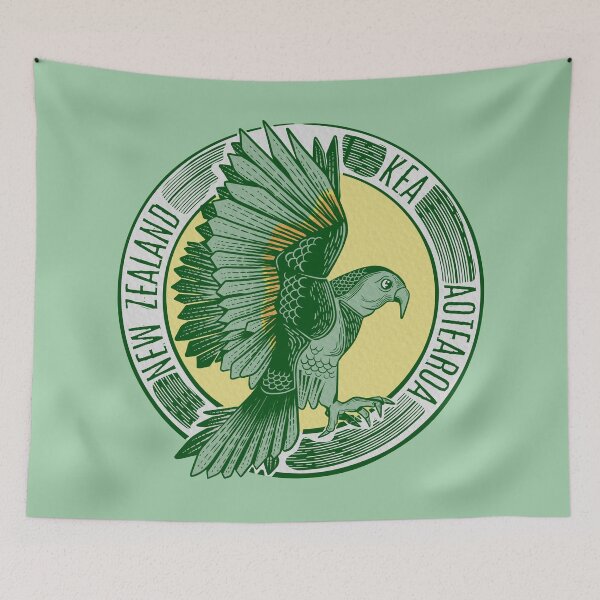 Item preview, Kea NZ Bird WOOD CUT STYLE designed and sold by piedaydesigns.