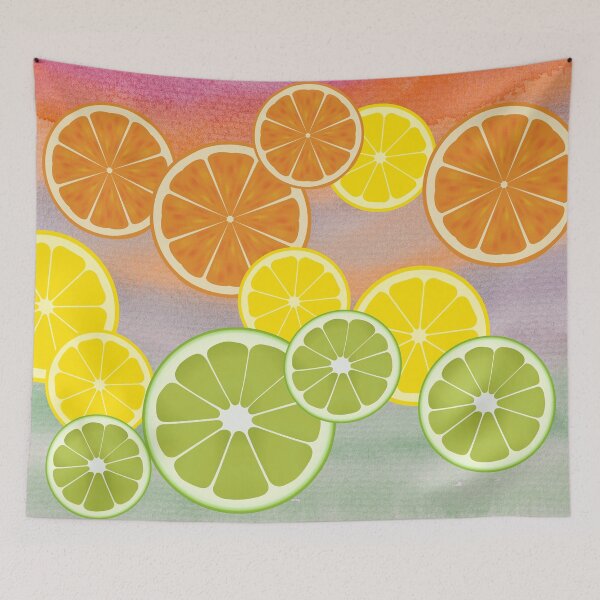 Item preview, Orange Lemon Lime Citrus Fruit Ombre  designed and sold by ArtMeetsPizza.