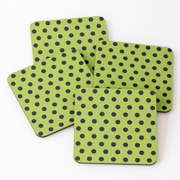 Item preview, Classic Polka Dot_ Black Green Yellow Kiwi Green Oliver Green  designed and sold by mimihuang creations.