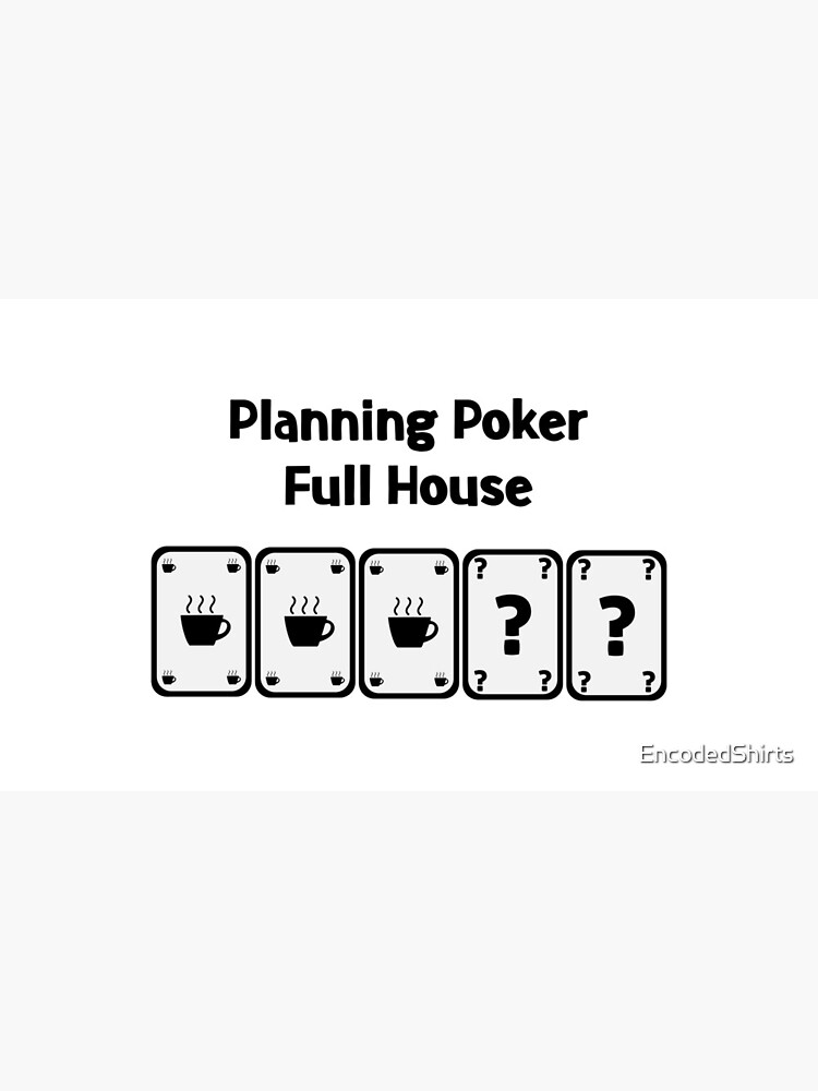 "Scrum Planning Poker Software Engineering Full House" Coffee Mug by