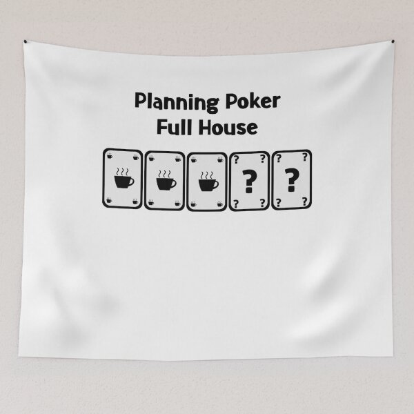 Item preview, Scrum Planning Poker Software Engineering Full House designed and sold by EncodedShirts.