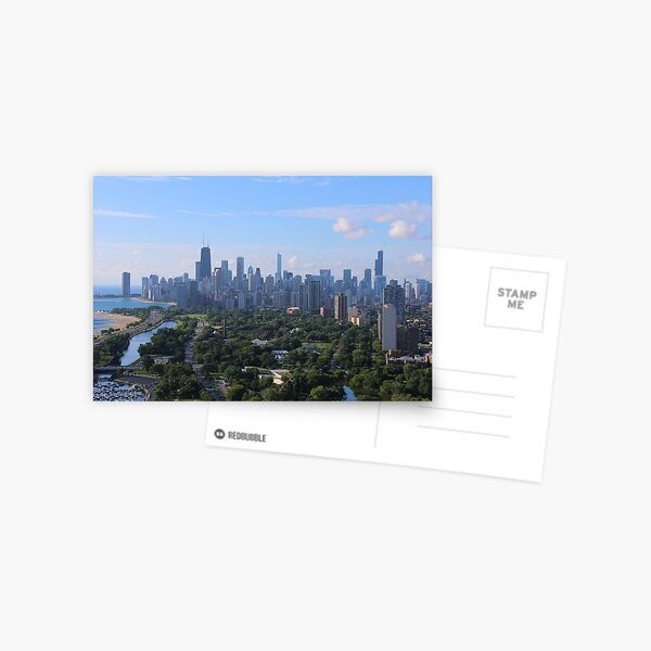 Chicago skyline in summer Postcard