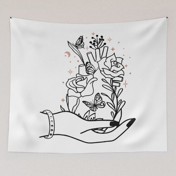 Item preview, Hand holding Floral Heart Anatomy designed and sold by 397HOUSE Your happy time.