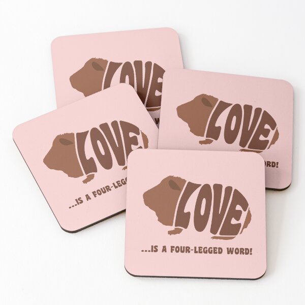 Item preview, Love is a four-legged word! - guinea pig designed and sold by RatArt Designs.