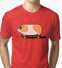 Guinea Pig on Skate Tri-blend T-Shirt