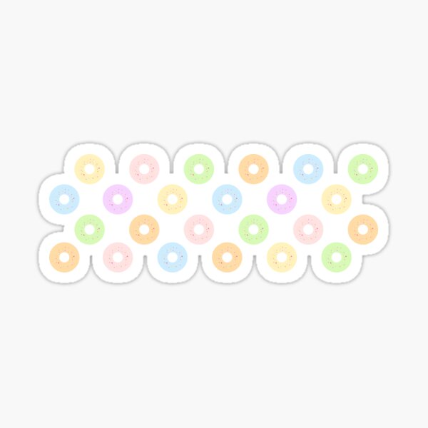 Doughnut  Cereal - WHT Sticker