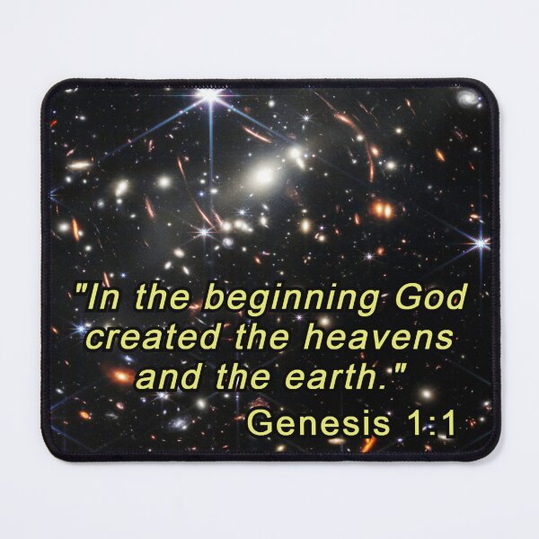 Item preview, JWST - Deepest Infrared Image - Bible Verse - Genesis 1:1 designed and sold by DEL-Productions.