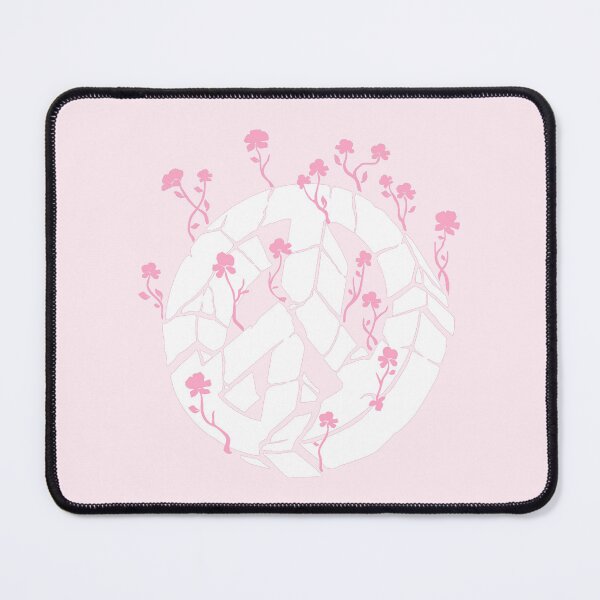 Item preview, Overgrown Ruined Peace Symbol White and Pink designed and sold by everything4eva.
