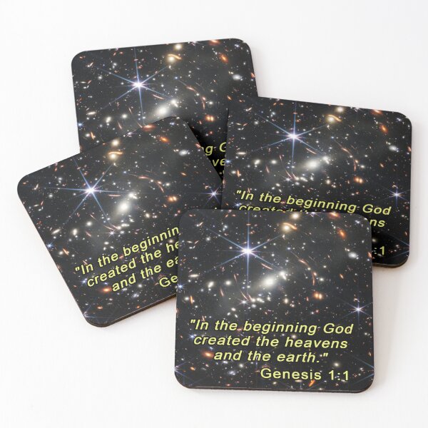 Item preview, JWST - Deepest Infrared Image - Bible Verse - Genesis 1:1 designed and sold by DEL-Productions.
