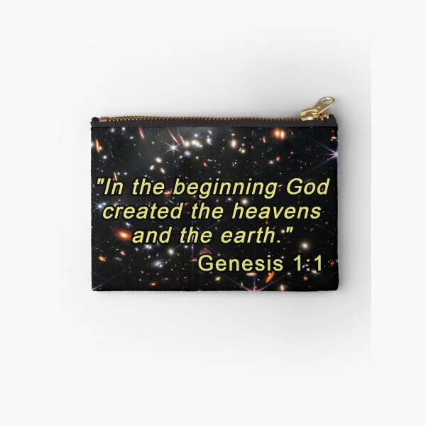 Item preview, JWST - Deepest Infrared Image - Bible Verse - Genesis 1:1 designed and sold by DEL-Productions.