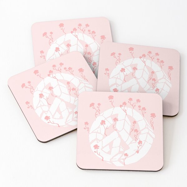 Item preview, Overgrown Ruined Peace Symbol White and Pink designed and sold by everything4eva.