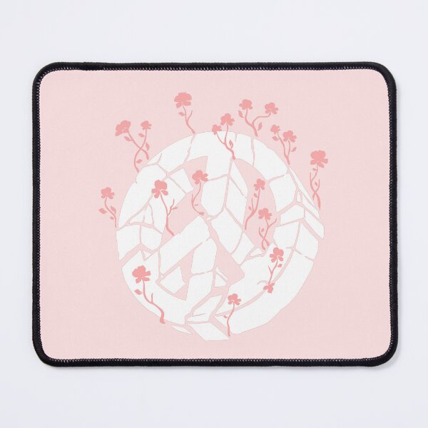 Item preview, Overgrown Ruined Peace Symbol White and Pink designed and sold by everything4eva.