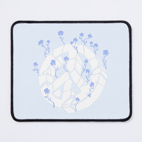 Item preview, Overgrown Ruined Peace Symbol White and Blue designed and sold by everything4eva.