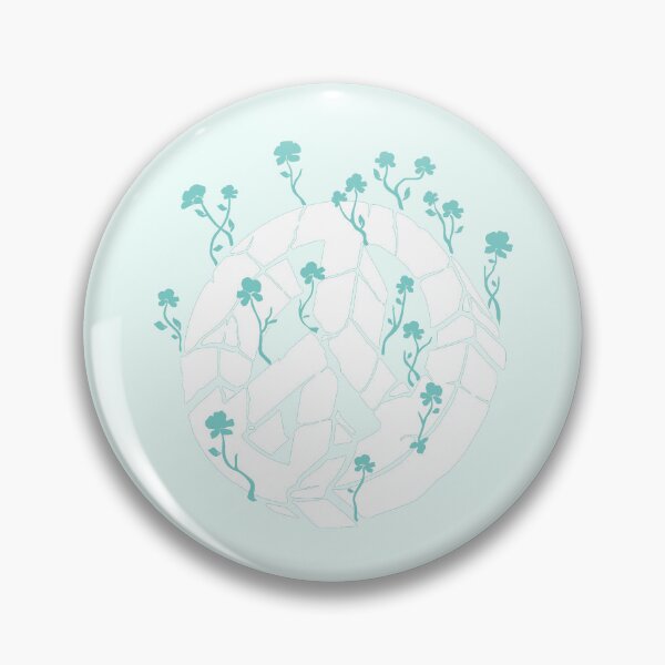 Item preview, Overgrown Ruined Peace Symbol White and Teal designed and sold by everything4eva.
