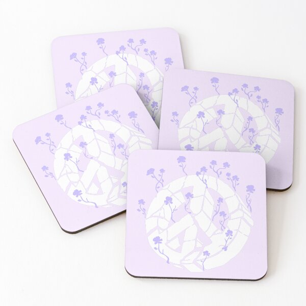 Item preview, Overgrown Ruined Peace Symbol White and Purple designed and sold by everything4eva.