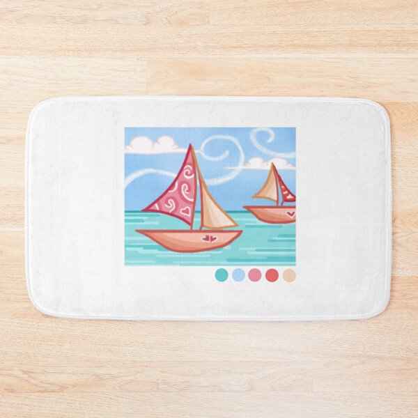 A Beautiful Day for Sailing Bath Mat