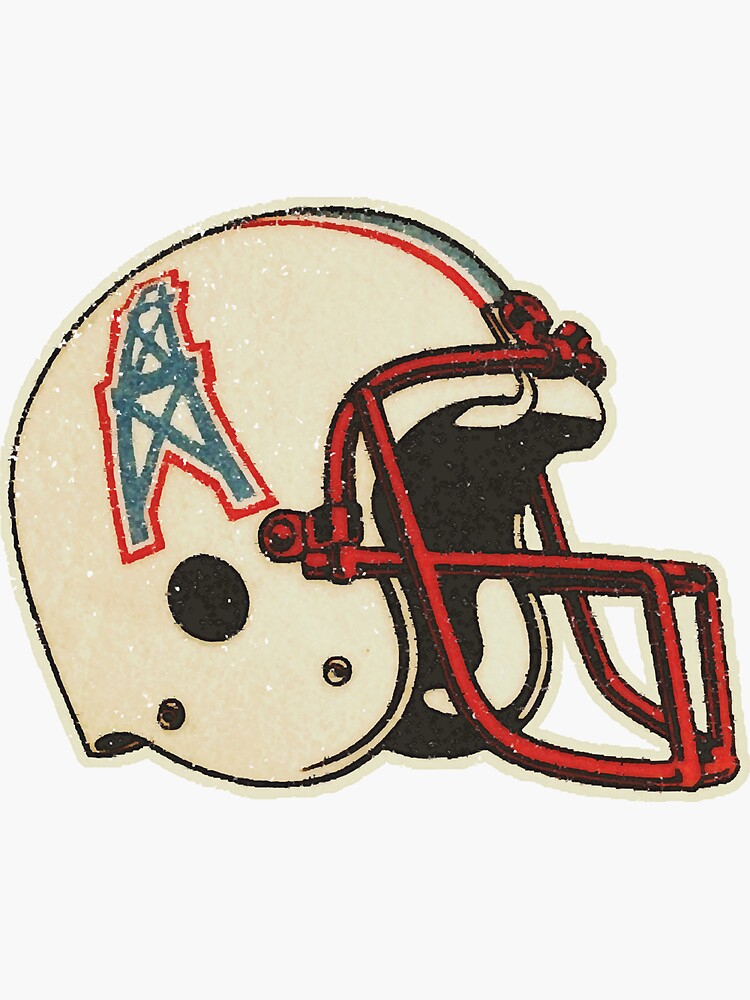 80's Oilers Helmet [DEFUNCT] Vintage Distressed  Sticker