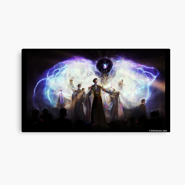 Sorcerer Catching Lightning Canvas Print